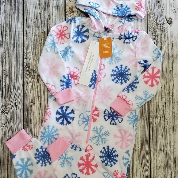Gymboree Snowflake Print Fleece PJs NWT - Picture 3 of 4